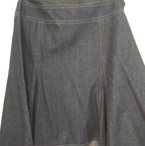 Chaps Pleated Jeans Skirt NWOT
